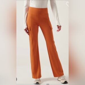 Athleta Delancey Straight Cargo Pants Size M  Foliage Orange